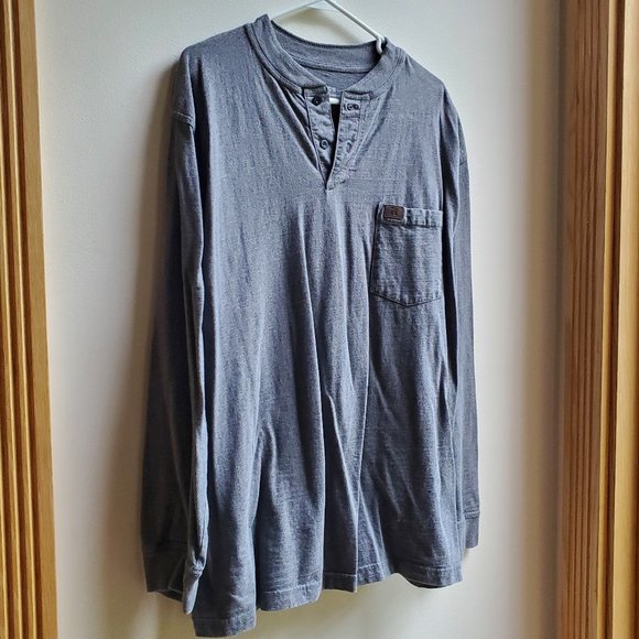 Riggs Workwear Other - Riggs Workwear Gray Henley Jersey Size XL